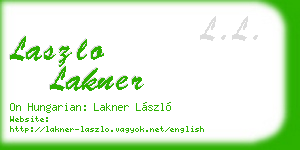 laszlo lakner business card