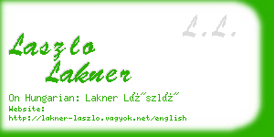 laszlo lakner business card